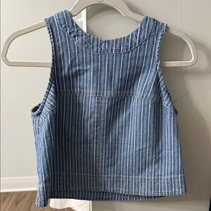 Habitual Blue and White Striped Crop Top